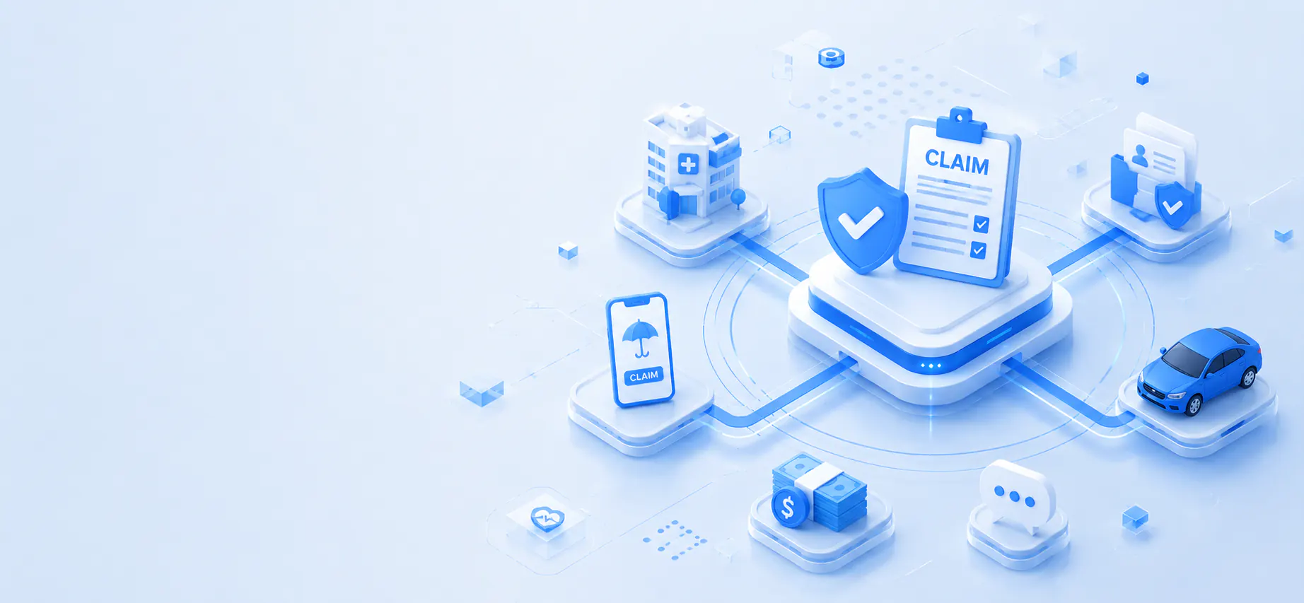 Digital claims management illustration