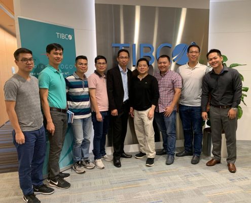 Đại diện VietSoftware International cùng các công ty thăm văn phòng TIBCO Singapore (năm 2019)